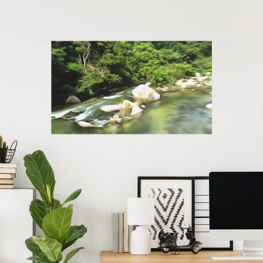 Fluss South 0365 Art Print Poster (Heimbüro)