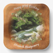 Fluss South Birthday 0365 Square Pappteller (Vorderseite)