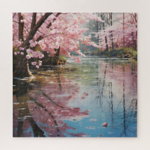 Fluss Spring Blooming Trees Puzzle