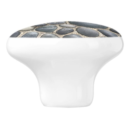 Fluss Stone Pattern Keramikknauf (Seitenansicht)