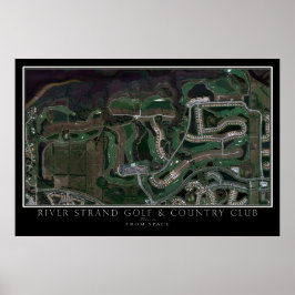 Fluss Strand Golfplatz Bradenton Satellitenkarte Poster
