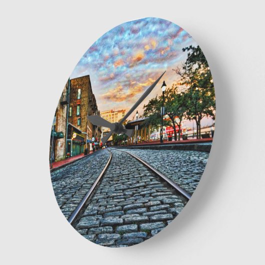 Fluss Street, Savannah Clock Große Wanduhr (Winkel)