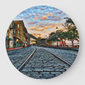 Fluss Street, Savannah Clock Große Wanduhr (Vorderseite)