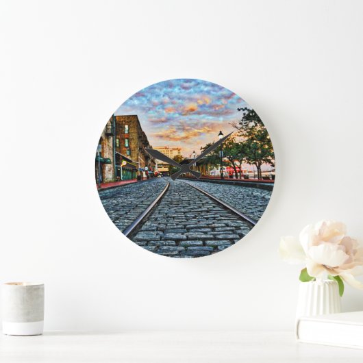 Fluss Street, Savannah Clock Große Wanduhr (Zuhause)