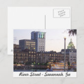 Fluss Street - Savannah, Georgia Postkarte (Vorne/Hinten)