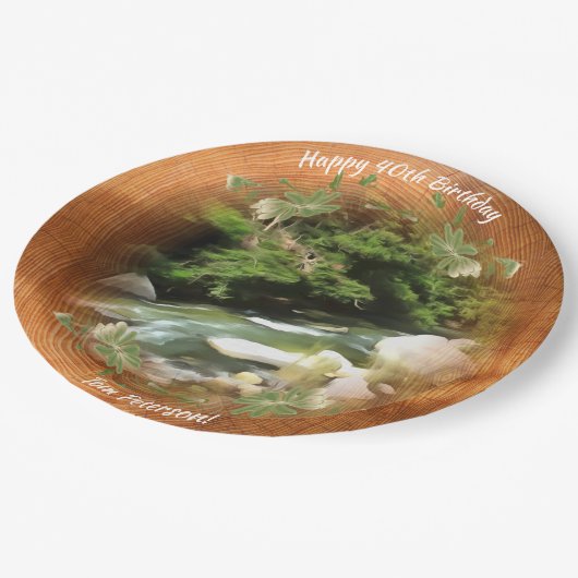 Fluss Süd 0365 Pappteller (Schrägansicht)