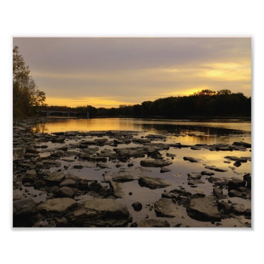 Fluss Sunrise Fotodruck (Vorne)