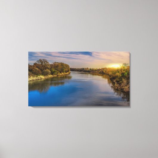 Fluss Sunrise Leinwanddruck (Vorderseite)