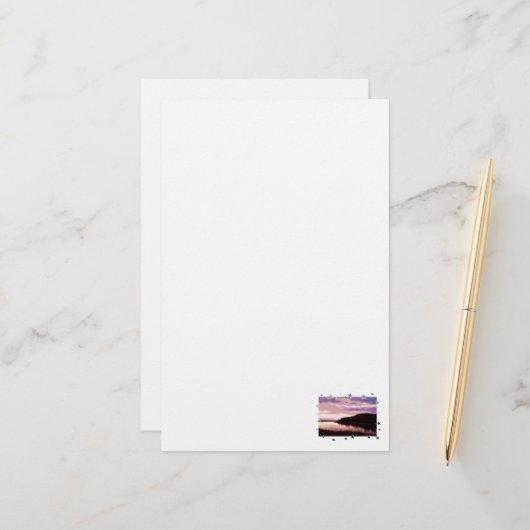 FLUSS SUNSET BRIEFPAPIER (Vorderseite/Rückseite Beispiel)