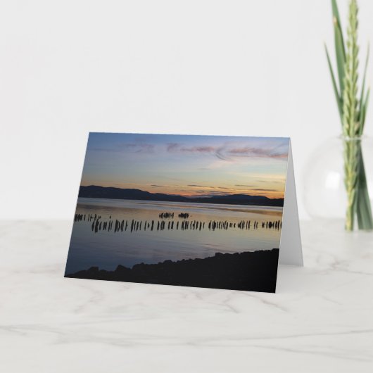 Fluss Sunset Karte (Vorderseite)