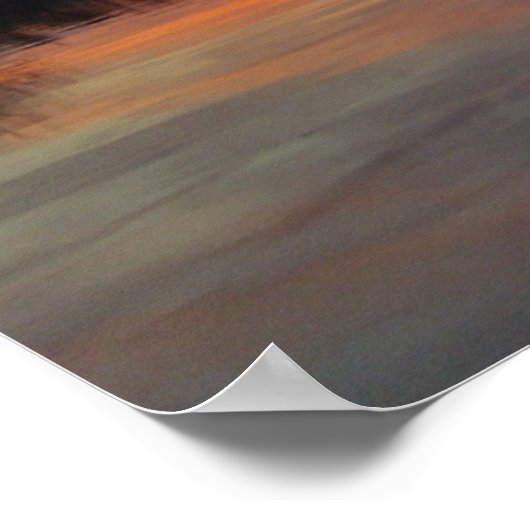 Fluss Sunset Poster (Ecke)