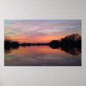 Fluss Sunset Poster (Vorne)