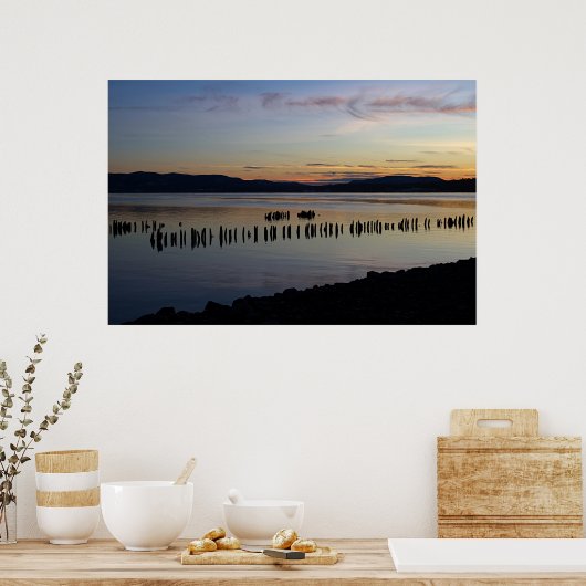 Fluss Sunset Poster (Küche)