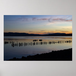 Fluss Sunset Poster
