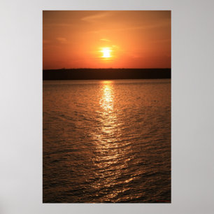 Fluss Sunset Poster