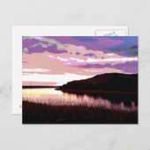 FLUSS SUNSET POSTKARTE (Vorne/Hinten)