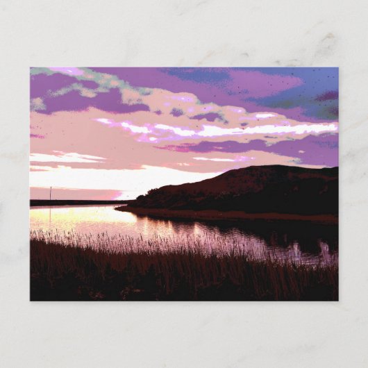 FLUSS SUNSET POSTKARTE (Vorderseite)