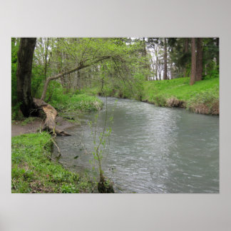 Fluss-Szenen-Plakat Poster