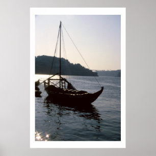 Fluss Tagus Fischerboot, Lissabon Portugal Poster