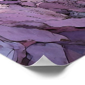 Fluss Tanara Wasserfarben Landschaft Kunst, Dichtu Poster (Ecke)