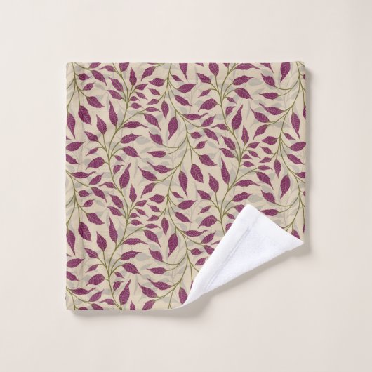 Fluss tanzender Blätter Delikate Grüne Foliage Badhandtuch Set (Waschlappen)