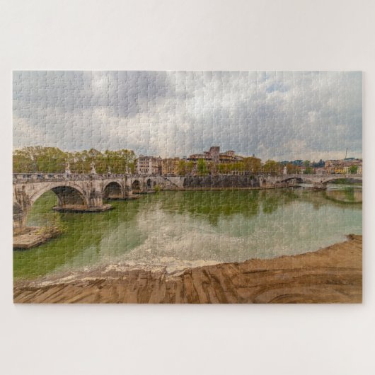 Fluss Tevere in Rom, Italien Puzzle (Horizontal)
