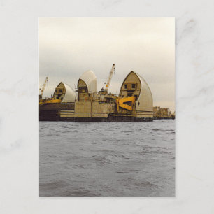Fluss Thames Barrier London Bau Postkarte