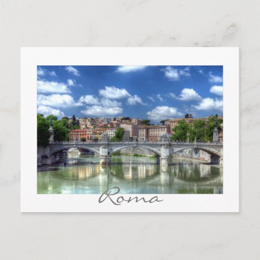 Fluss Tiber in Roma, Italien Postkarte (Vorderseite)