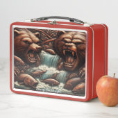 Fluss Titan: Bärenfischer-Kampf Metall Brotdose (Beispiel)