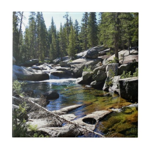 Fluss Tuolumne in Tuolumne Meadows, Yosemite, CA Fliese (Vorderseite)