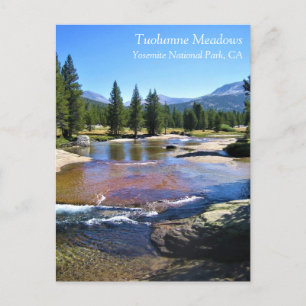 Fluss Tuolumne in Tuolumne Meadows, Yosemite, CA P Postkarte