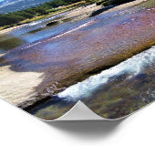 Fluss Tuolumne in Tuolumne Meadows, Yosemite, CA Poster (Ecke)