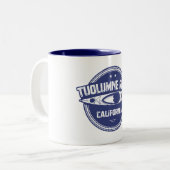 Fluss Tuolumne, Kalifornien Zweifarbige Tasse (Vorderseite Links)