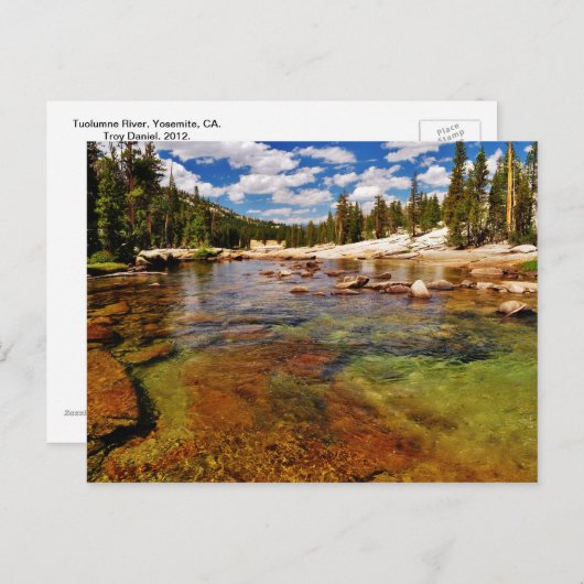 Fluss Tuolumne, Yosemite. Postkarte (Vorne/Hinten)