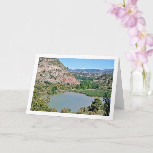 Fluss Turia in Domeño Viejo, Valencia, Spanien Karte (Orchidee)