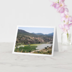 Fluss Turia in Domeño Viejo, Valencia, Spanien Karte