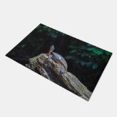 Fluss Turtle Sonnbaden in Tortuguero - Costa Rica Fußmatte (Schrägansicht)