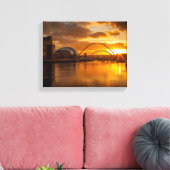 Fluss Tyne bei Sunset Leinwanddruck (Insitu (Wohnzimmer))
