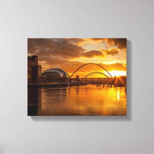 Fluss Tyne bei Sunset Leinwanddruck (Vorderseite)