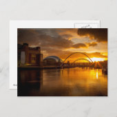Fluss Tyne bei Sunset Postkarte (Vorne/Hinten)