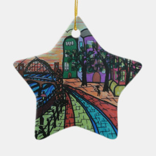 Fluss Tyne Newcastle Quayside Keramikornament