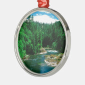 Fluss Umpqua Douglas County Oregon Silbernes Ornament (Links)