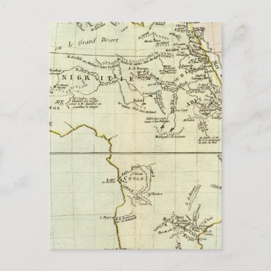 Fluss und Berge Afrikas Postkarte (Vorderseite)