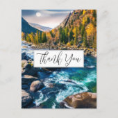 Fluss und Berge Landschaftliches Foto Vielen Dank Postkarte (Vorderseite)