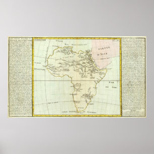 Fluss und Berge von Afrika Poster