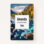Fluss und Gebirge Landschaftliches Foto Ausweis (Vorderseite)