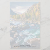 Fluss und Gebirge Landschaftliches Foto Briefpapier (Vorderseite)