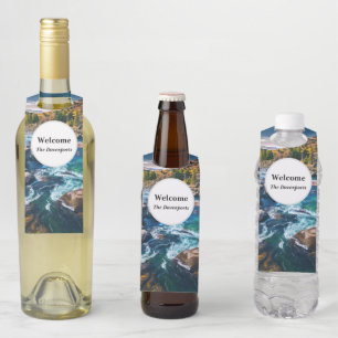 Fluss und Gebirge Landschaftliches Foto Flaschenanhänger