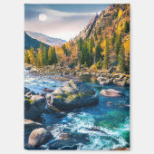 Fluss und Gebirge Landschaftliches Foto Magnet (Vorderseite)