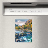 Fluss und Gebirge Landschaftliches Foto Magnet (In Situ (Geschirrspüler))